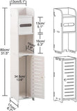 Toilet Paper Holders: CARLA HOME Slim Bathroom Cabinet with Toilet Paper Holder for Toilet or Laundry Room