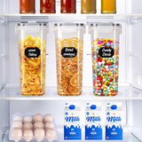 Food Storage: CARLA HOME Airtight Cereal Storage Containers BPA-Free Food Dispensers with Pouring Lids for Pantry & Kitchen (4 Pack 2,5L)