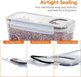 Food Storage: CARLA HOME Airtight Cereal Storage Containers BPA-Free Food Dispensers with Pouring Lids for Pantry & Kitchen (4 Pack 2,5L)