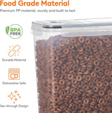 Food Storage: CARLA HOME Airtight Cereal Storage Containers BPA-Free Food Dispensers with Pouring Lids for Pantry & Kitchen (4 Pack 2,5L)