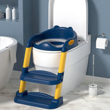 Kid's Tables, Chairs & Seats: CARLA HOME Potty Training Seat with Step Stool Ladder with Anti-Slip Design, Soft Cushion & Foldable Structure for Kids Bathroom Independence