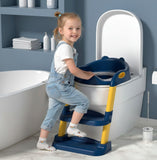 Kid's Tables, Chairs & Seats: CARLA HOME Potty Training Seat with Step Stool Ladder with Anti-Slip Design, Soft Cushion & Foldable Structure for Kids Bathroom Independence
