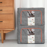 Clothing & Wardrobe Storage: CARLA HOME 3 pack Large Clothes Storage Bins with Lids for Clothing, Bedding, Blankets, Toys (66L capacity - Grey)