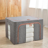 Clothing & Wardrobe Storage: CARLA HOME 3 pack Large Clothes Storage Bins with Lids for Clothing, Bedding, Blankets, Toys (66L capacity - Grey)
