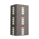 Clothing & Wardrobe Storage: CARLA HOME 3 pack Large Clothes Storage Bins with Lids for Clothing, Bedding, Blankets, Toys (66L capacity - Grey)
