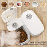 Cat Bowls, Feeders & Waterers: CARLA HOME 2 Meal Automatic Pet Feeder with Timer for Cat & Dog Wet & Dry Food (Dual Bowl 700ML)