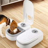 Cat Bowls, Feeders & Waterers: CARLA HOME 2 Meal Automatic Pet Feeder with Timer for Cat & Dog Wet & Dry Food (Dual Bowl 700ML)