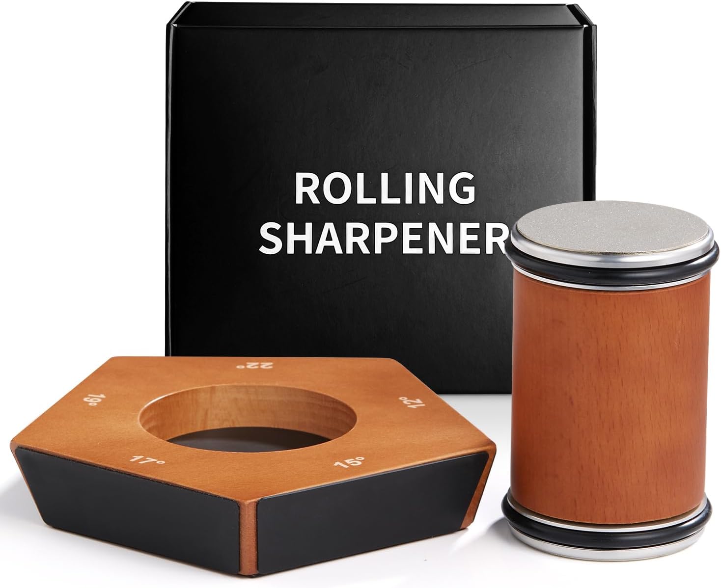 Kitchen Knives: CARLA HOME Rolling Knife Sharpener Kit with 5 Magnetic Angles (12°/15°/17°/19°/22°) for Chef & Home Kitchen Use