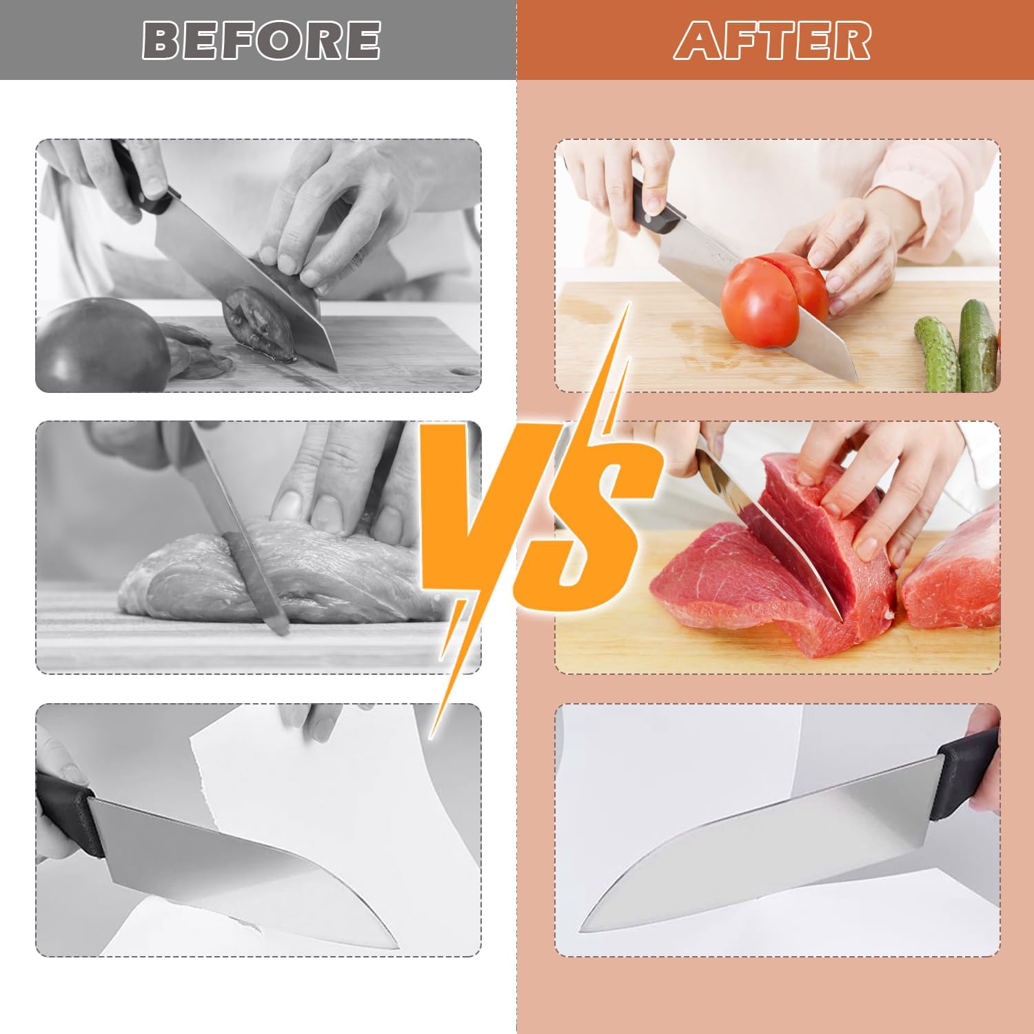 Kitchen Knives: CARLA HOME Rolling Knife Sharpener Kit with 5 Magnetic Angles (12°/15°/17°/19°/22°) for Chef & Home Kitchen Use