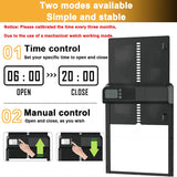 Electronic Door Locks: CARLA HOME Automatic Chicken Coop Door with Timer & LCD Screen, Anti-Pinch Safety, Easy Battery Operation & Weatherproof for Outdoor Coops