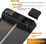 Electronic Door Locks: CARLA HOME Automatic Chicken Coop Door with Timer & LCD Screen, Anti-Pinch Safety, Easy Battery Operation & Weatherproof for Outdoor Coops