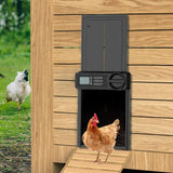 Fence & Gate Accessories: CARLA HOME Automatic Chicken Coop Door Opener with Timer Control, Anti-Pinch Protection, LCD Display & Battery Powered for Backyard Chickens