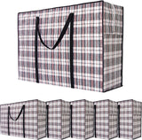 Clothing & Wardrobe Storage: CARLA HOME 6 Pack Large Moving Storage Bags with Zipper & Handles for Clothes, Bedding, Blankets, Dorm & Travel (80x55x25cm)
