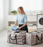 Clothing & Wardrobe Storage: CARLA HOME 6 Pack Large Moving Storage Bags with Zipper & Handles for Clothes, Bedding, Blankets, Dorm & Travel (80x55x25cm)