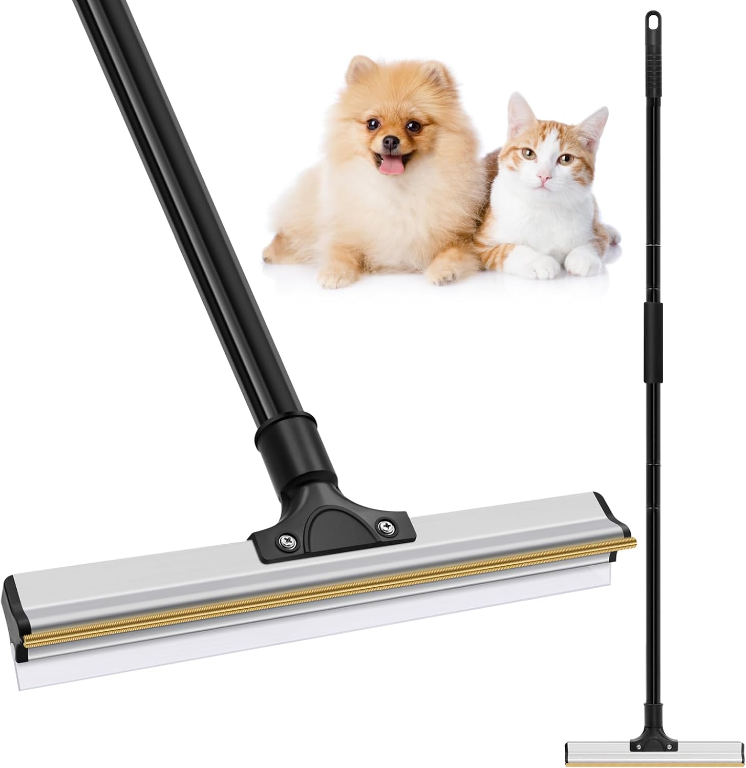 Cat Scratchers: CARLA HOME Pet Hair Remover Broom with Long Handle, Reusable Fur & Lint Remover for Dog & Cat Hair