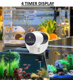 Fish Food: CARLA HOME Automatic Fish Feeder with Timer, Moistureproof Dispenser & Rechargeable Feeding for Aquarium or Tank