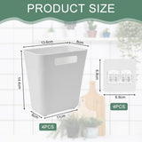 Storage Cabinets: CARLA HOME 4-Pack Self-Adhesive Wall Storage Box for Cabinet Doors, Kitchen, Bathroom & Office