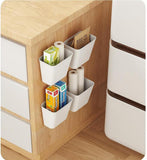 Storage Cabinets: CARLA HOME 4-Pack Self-Adhesive Wall Storage Box for Cabinet Doors, Kitchen, Bathroom & Office
