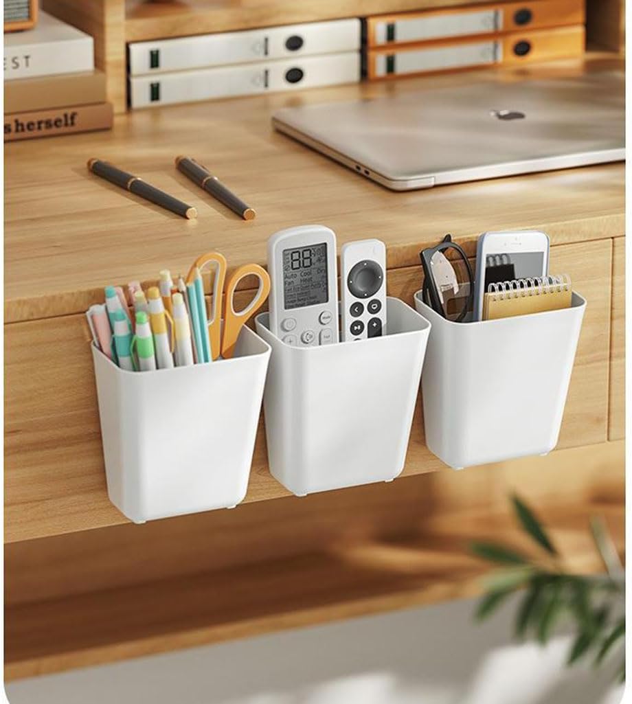 Storage Cabinets: CARLA HOME 4-Pack Self-Adhesive Wall Storage Box for Cabinet Doors, Kitchen, Bathroom & Office