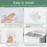 Storage Cabinets: CARLA HOME 4-Pack Self-Adhesive Wall Storage Box for Cabinet Doors, Kitchen, Bathroom & Office
