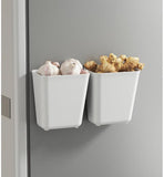 Storage Cabinets: CARLA HOME 4-Pack Self-Adhesive Wall Storage Box for Cabinet Doors, Kitchen, Bathroom & Office