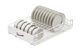 Dish Racks: CARLA HOME Pull Out Dish Rack for Kitchen Cabinet with Slide Out Drawer Organizer for Plates, Bowls & Utensils