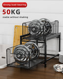 Bathroom Cabinets, Cupboards & Storage: CARLA HOME 2 Tier Sliding Cabinet Organizer Drawer Storage Rack for Kitchen or Bathroom
