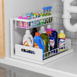 Tap & Sink Accessories: CARLA HOME 2 Tier Under Sink Organiser with Sliding Drawers for Kitchen & Bathroom