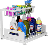 Tap & Sink Accessories: CARLA HOME 2 Tier Under Sink Organiser with Sliding Drawers for Kitchen & Bathroom