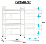 Microwave Ovens: CARLA HOME 3-Tier Microwave Oven Rack with Adjustable Metal Kitchen Shelf Stand for Countertop Storage and 6 Hooks for Utensils