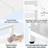 Microwave Ovens: CARLA HOME 3-Tier Microwave Oven Rack with Adjustable Metal Kitchen Shelf Stand for Countertop Storage and 6 Hooks for Utensils