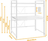 Microwave Ovens: CARLA HOME 3-Tier Microwave Oven Rack with Adjustable Metal Kitchen Shelf Stand for Countertop Storage and 6 Hooks for Utensils