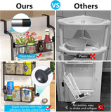 Towel Racks & Holders: CARLA HOME 4-Tier Over the Door Organizer Heavy-Duty Metal Pantry Rack with Hanging Baskets for Home Kitchen Storage & Bathroom Door Organization