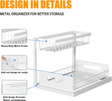 Tap & Sink Accessories: CARLA HOME 2 pack Under Sink Organiser with Sliding Drawers & 2 tier for Kitchen & Bathroom