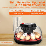 Humidifiers: CARLA HOME 12 Egg Incubator with Automatic Turning, LED Display, Humidity & Temperature Control, Auto Water System & Built-in Egg Candler for Chicken, Duck, Quail, Goose