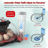 Humidifiers: CARLA HOME 12 Egg Incubator with Automatic Turning, LED Display, Humidity & Temperature Control, Auto Water System & Built-in Egg Candler for Chicken, Duck, Quail, Goose