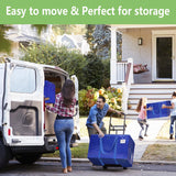 Duffel Bags: CARLA HOME 12-Pack Large Moving Storage Bags with Zippers & Handles with 95 Liters Capacity for Space Saving, Travel, Camping & Organization (Blue)