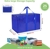 Duffel Bags: CARLA HOME 12-Pack Large Moving Storage Bags with Zippers & Handles with 95 Liters Capacity for Space Saving, Travel, Camping & Organization (Blue)