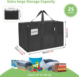 Duffel Bags: CARLA HOME 12-Pack Large Moving Storage Bags with Zippers & Handles with 95 Liters Capacity for Space Saving, Travel, Camping & Organization (Black)