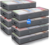 Outdoor Storage Boxes: CARLA HOME 8 Pack Underbed Storage Bins with 90L Large Capacity Storage Containers for Comforters, Linen, Pillows, Toys, Towels, Blankets