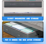 Outdoor Storage Boxes: CARLA HOME 8 Pack Underbed Storage Bins with 90L Large Capacity Storage Containers for Comforters, Linen, Pillows, Toys, Towels, Blankets