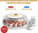 Humidifiers: CARLA HOME 18 Egg Incubator with Automatic Turning, LED Display, Humidity & Temperature Control, Auto Water System & Built-in Egg Candler for Chicken, Duck, Quail, Goose