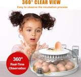 Humidifiers: CARLA HOME 18 Egg Incubator with Automatic Turning, LED Display, Humidity & Temperature Control, Auto Water System & Built-in Egg Candler for Chicken, Duck, Quail, Goose