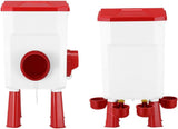 Cat Bowls, Feeders & Waterers: CARLA HOME Automatic Chicken Feeder Waterer Set with 8KG Food 7L Water Capacity for Coop, Chickens, Ducks, Quails (Red)