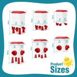 Cat Bowls, Feeders & Waterers: CARLA HOME Automatic Chicken Feeder Waterer Set with 8KG Food 7L Water Capacity for Coop, Chickens, Ducks, Quails (Red)