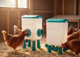 Cat Bowls, Feeders & Waterers: CARLA HOME Automatic Chicken Feeder Waterer Set with 8KG Food 7L Water Capacity for Coop, Chickens, Ducks, Quails (Blue)