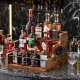 Wine Racks: CARLA HOME 3-Tier Liquor Bottle Display Shelf Rack Bar Organizer for Whiskey, Wine, Coffee Syrups, Spirits & Bottles