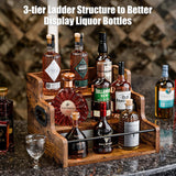 Wine Racks: CARLA HOME 3-Tier Liquor Bottle Display Shelf Rack Bar Organizer for Whiskey, Wine, Coffee Syrups, Spirits & Bottles