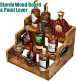 Wine Racks: CARLA HOME 3-Tier Liquor Bottle Display Shelf Rack Bar Organizer for Whiskey, Wine, Coffee Syrups, Spirits & Bottles