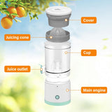 USB Flash Drives: CARLA HOME Hands-Free Citrus Juicer with USB Rechargeable Electric Fruit Squeezer